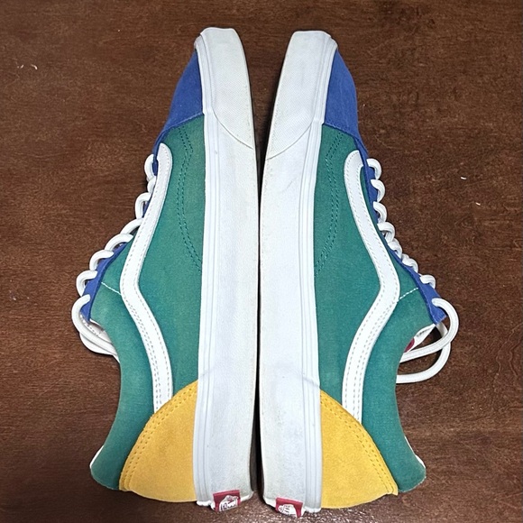Vans Old Skool Yacht Club Multi-Color Blue Green Red Yellow GUC US Men 11 - Picture 5 of 9